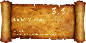 Bartó Vivien névjegykártya